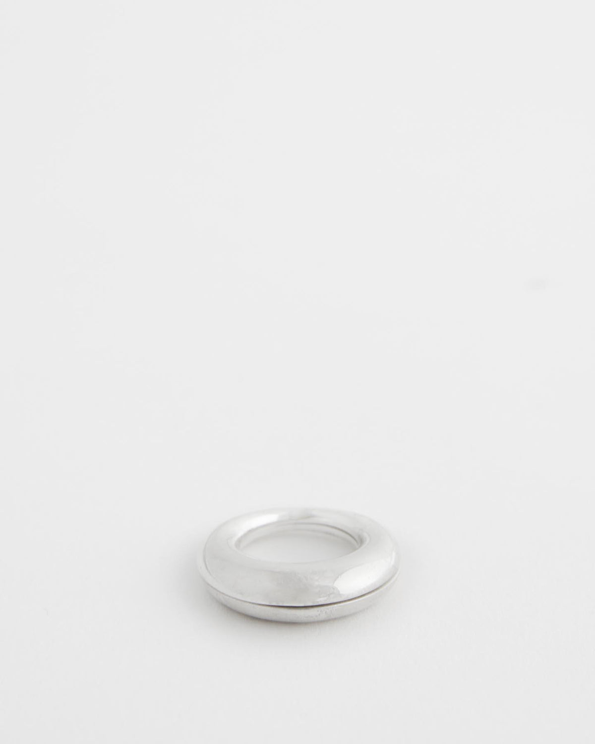 Snake Split Ring Thick Polished Sterling Silver