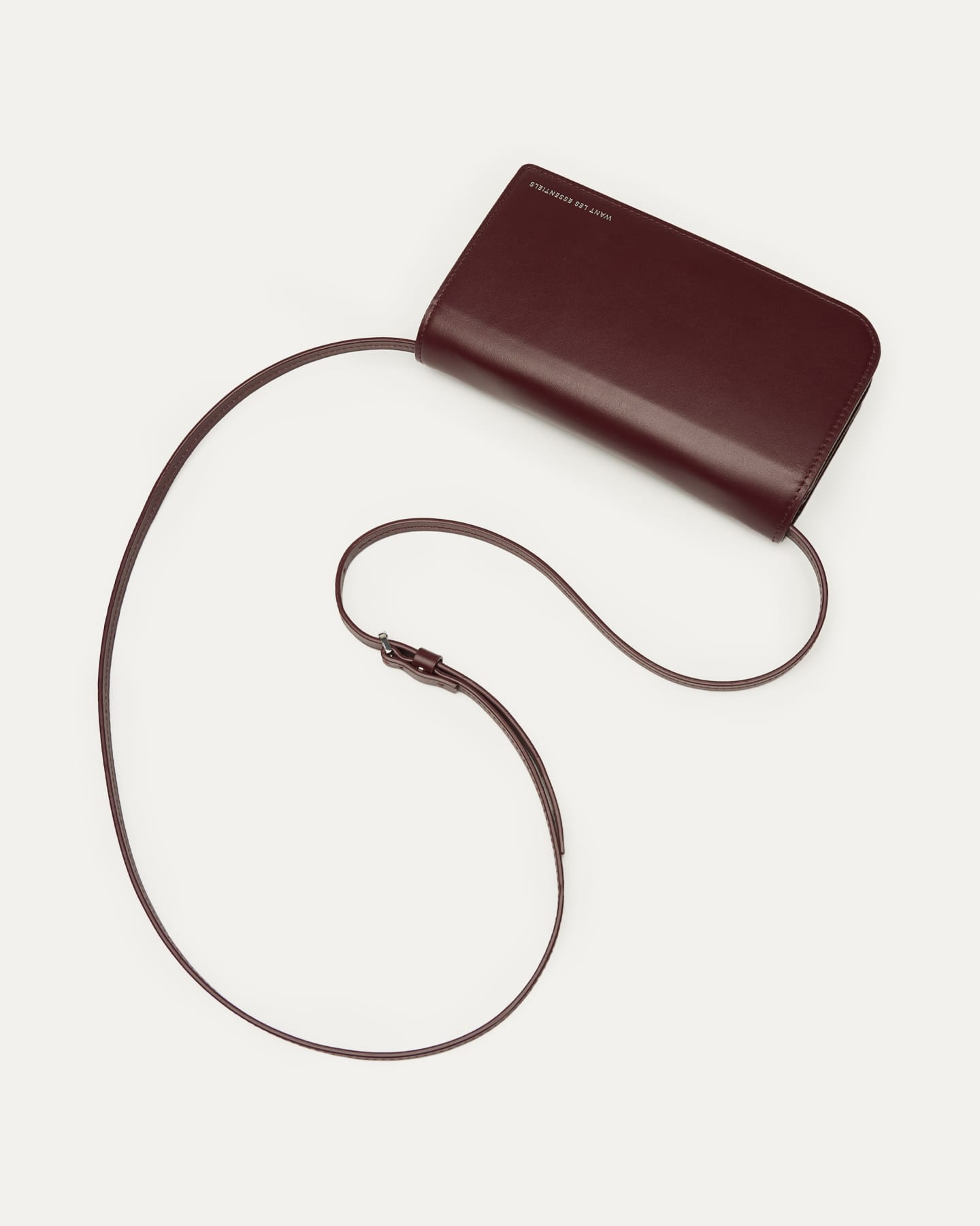 Portefeuille à sangle Arch en cuir lisse