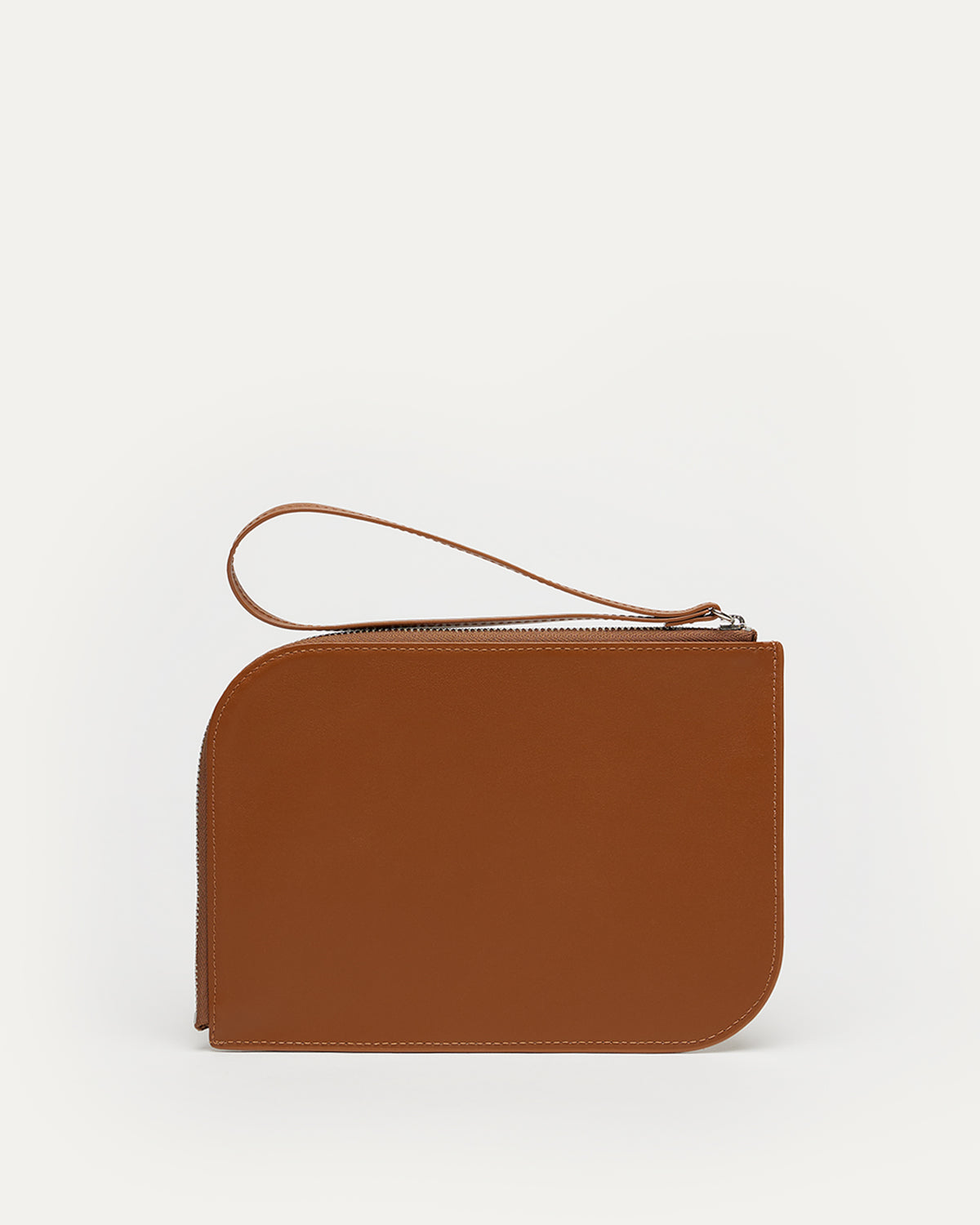 Arch Smooth Leather Cosmetic Pouch