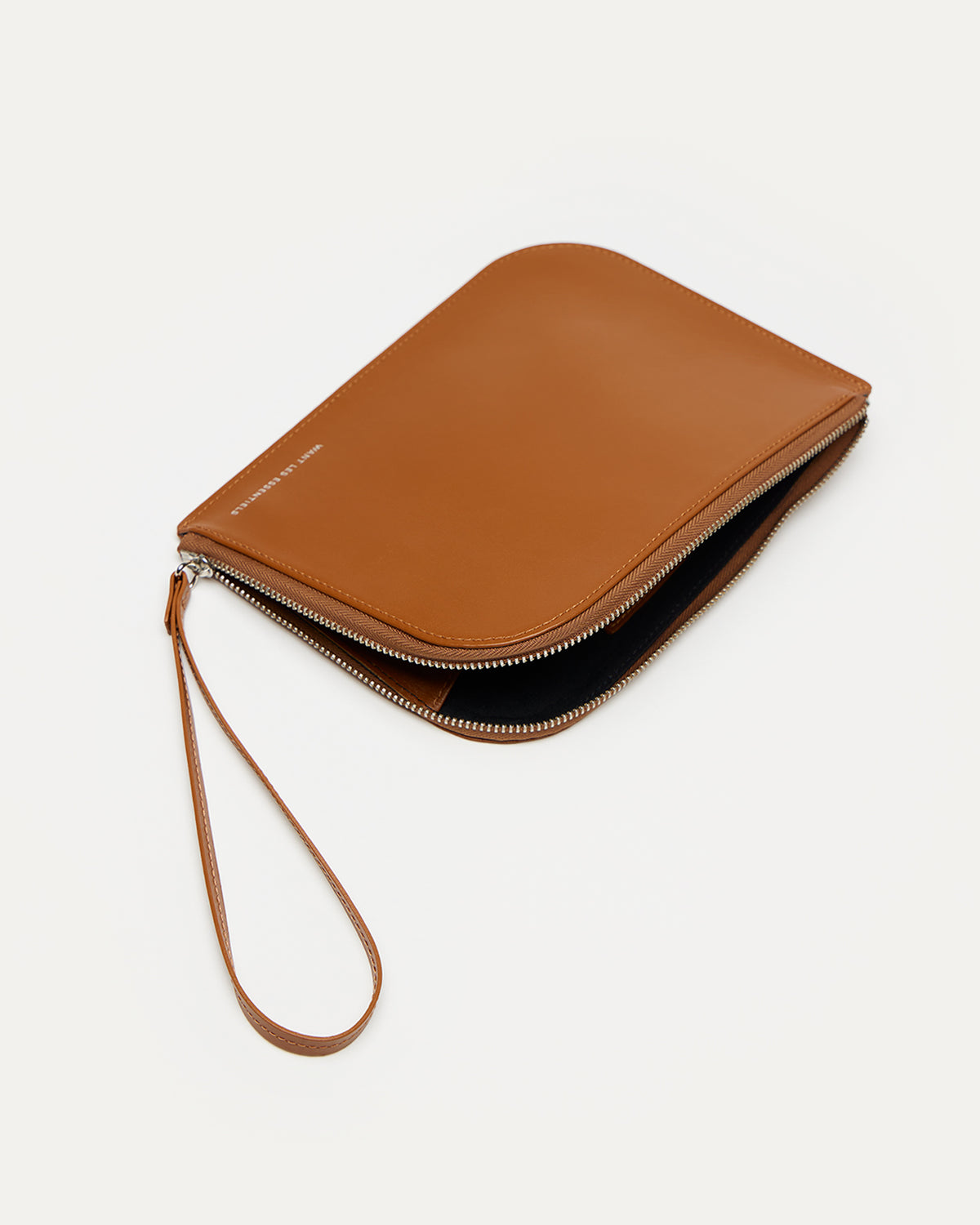 Arch Smooth Leather Cosmetic Pouch