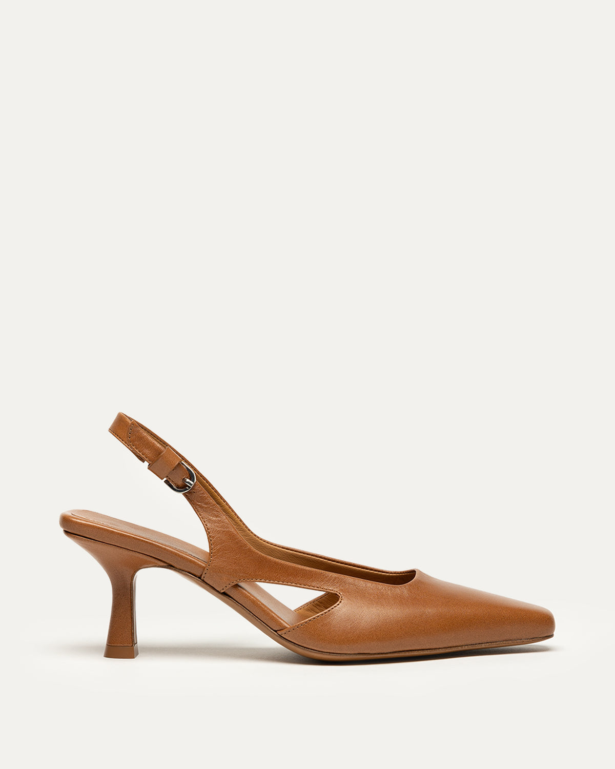 Holton Smooth Leather Slingback Heels