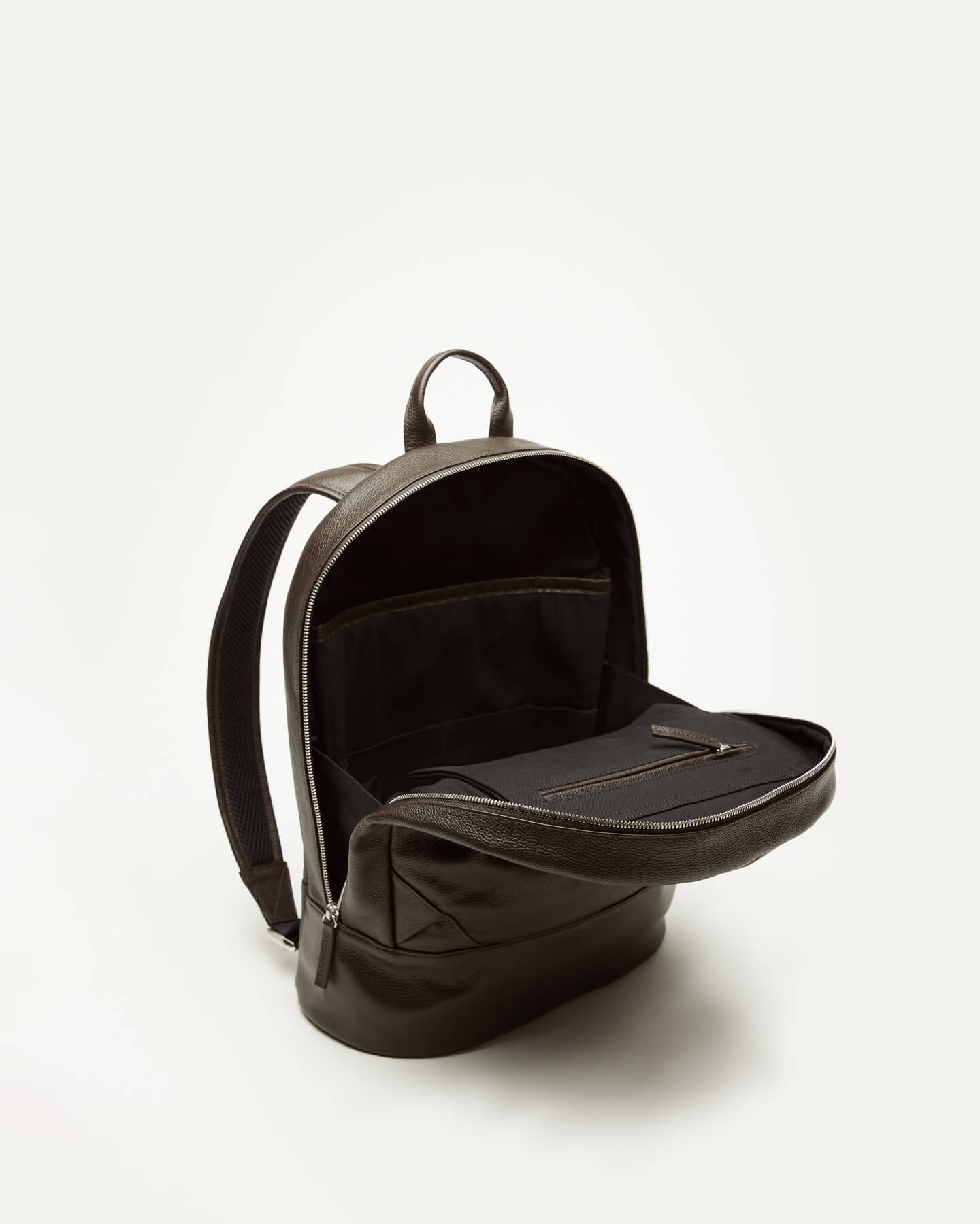 denmark quality backpack leather Kastrup Pebble-Grained Leather Backpack