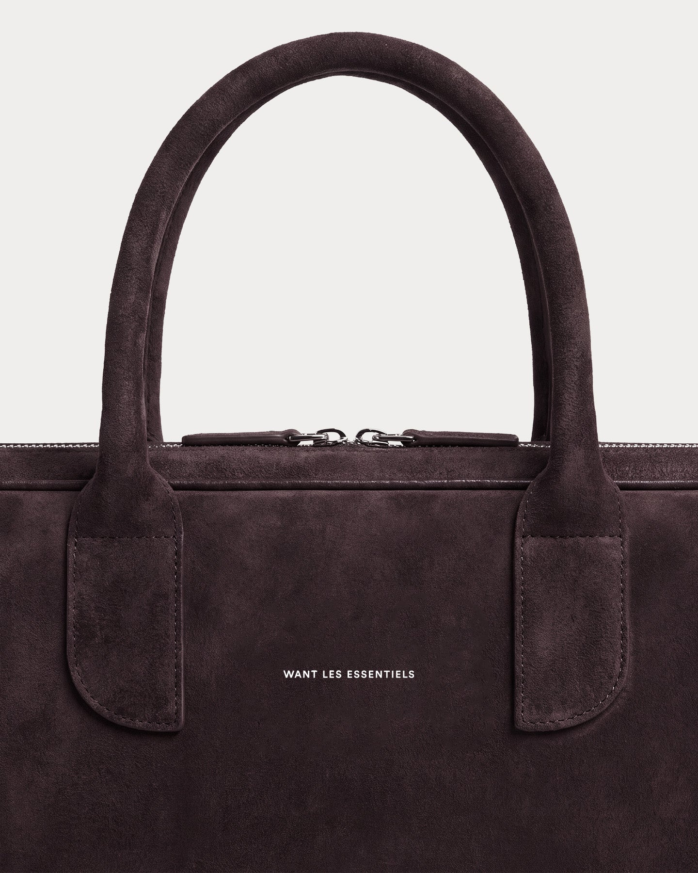 Lesage Suede Leather Computer Bag