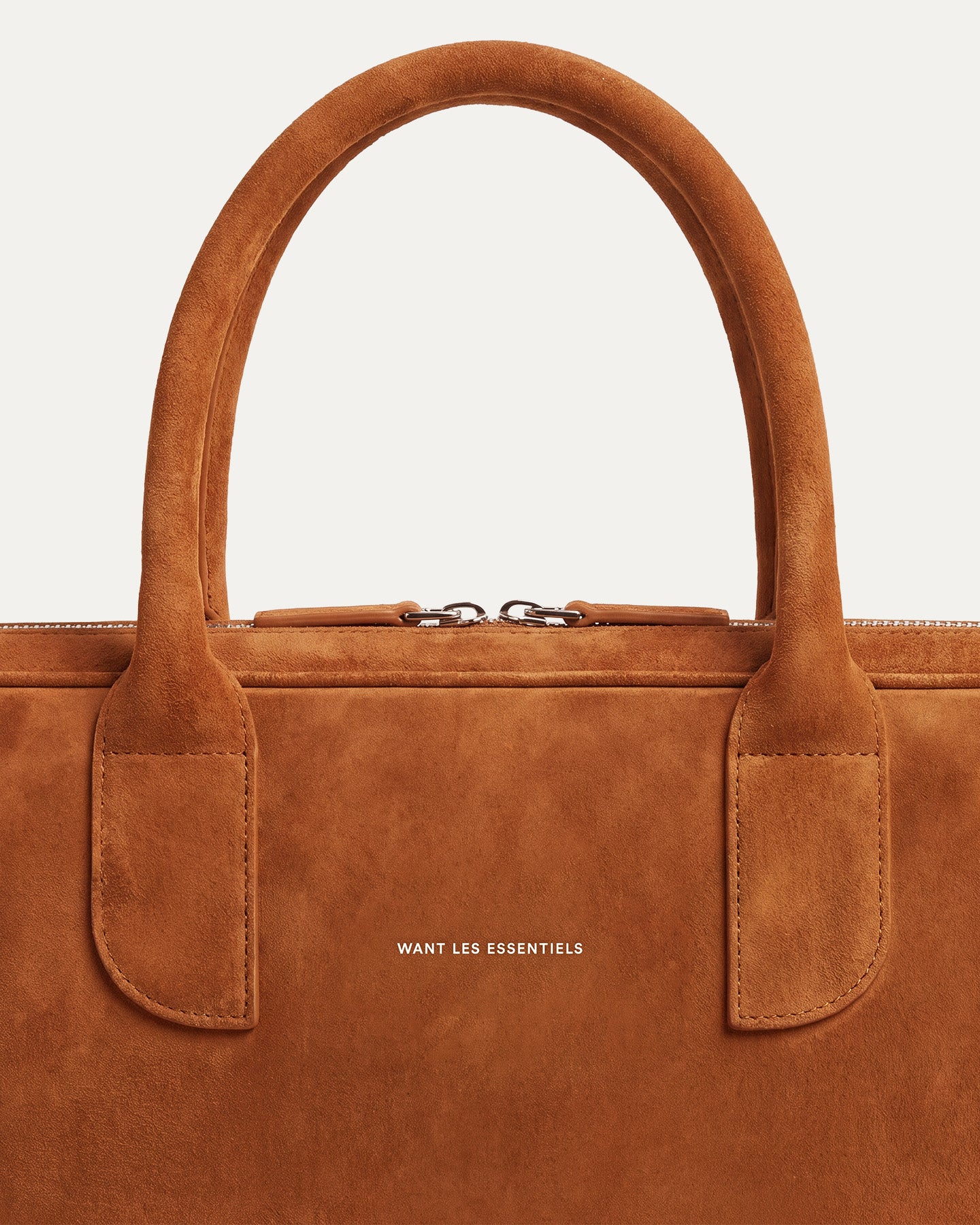 Lesage Suede Leather Computer Bag