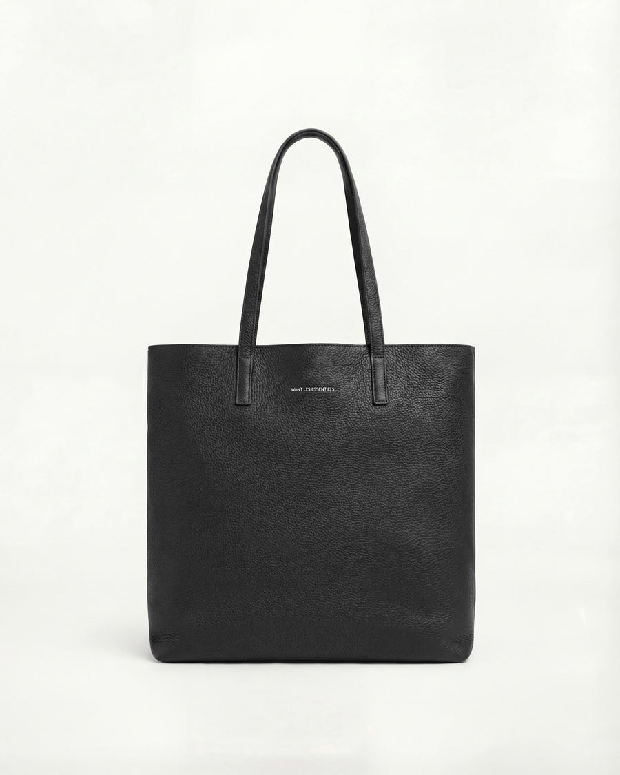 Logan Pebbled Grained Leather Vertical Tote