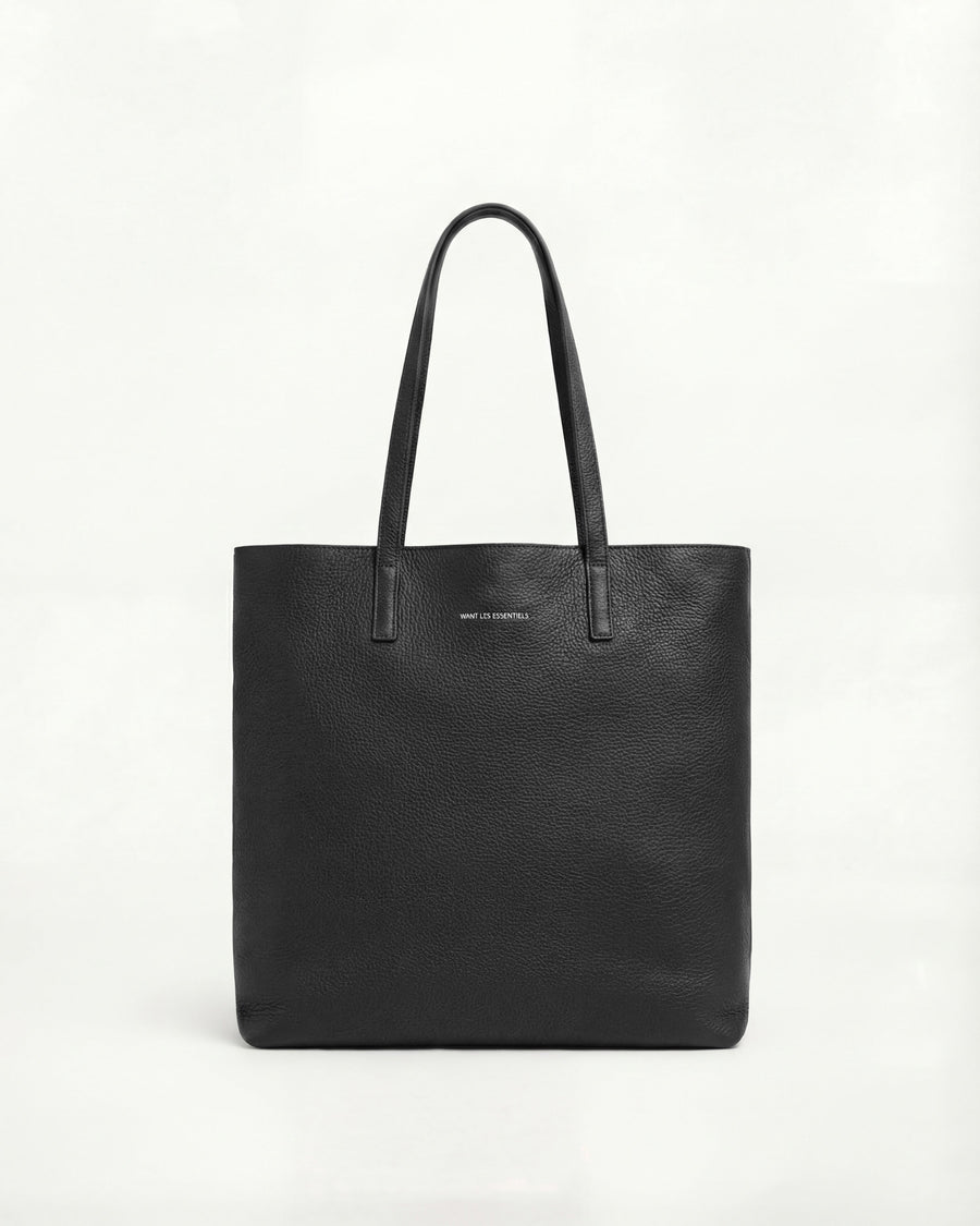 Logan Pebbled Grained Leather Vertical Tote