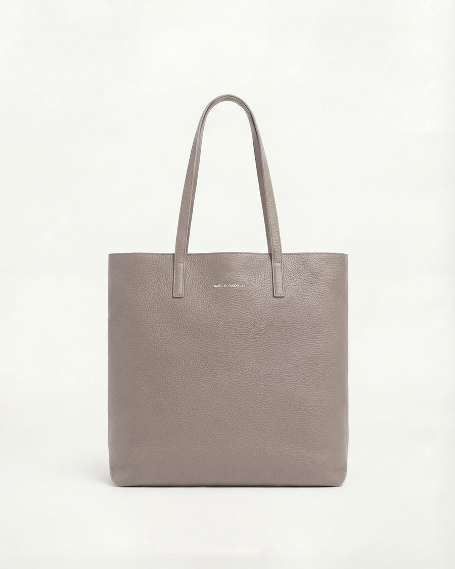 Logan Pebbled Grained Leather Vertical Tote