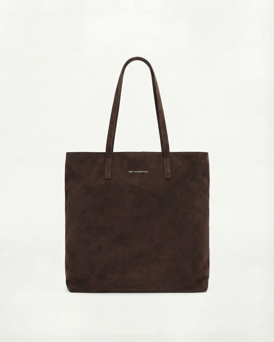 Logan Suede Leather Vertical Tote