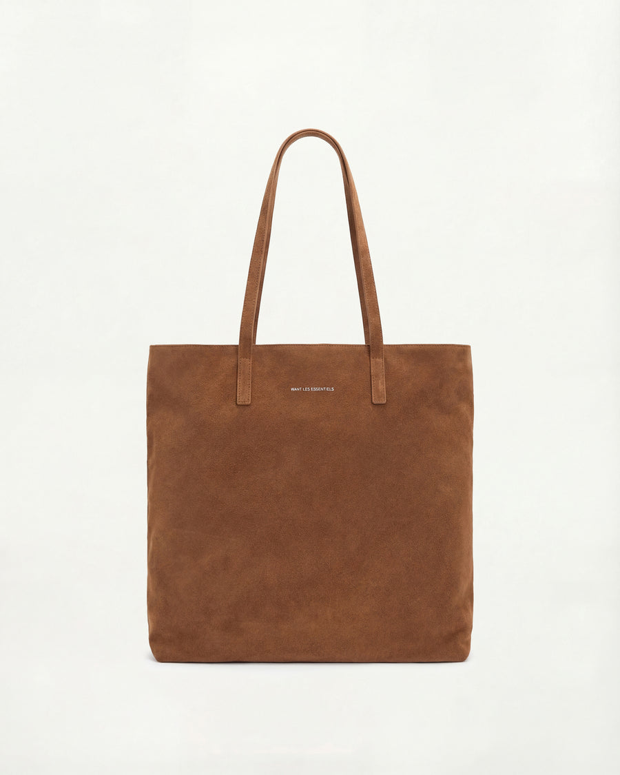 Logan Suede Leather Vertical Tote