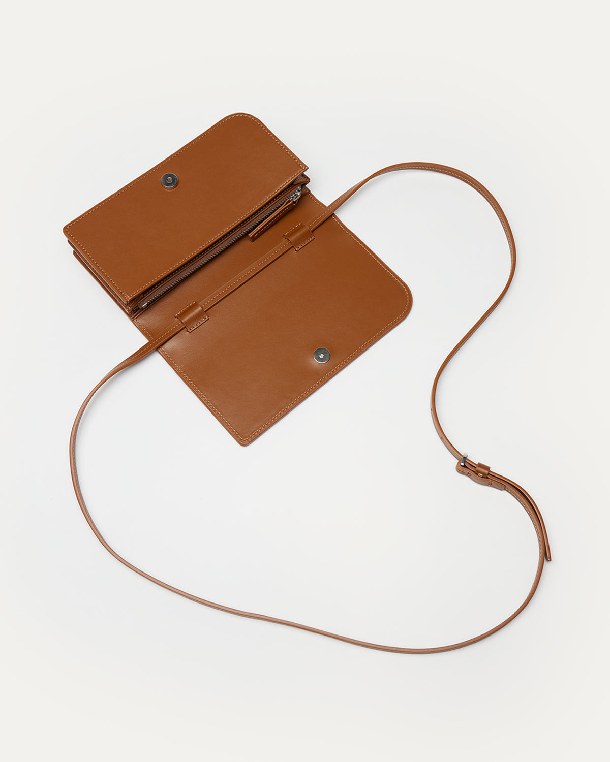 Arch Smooth Leather Wallet On Strap