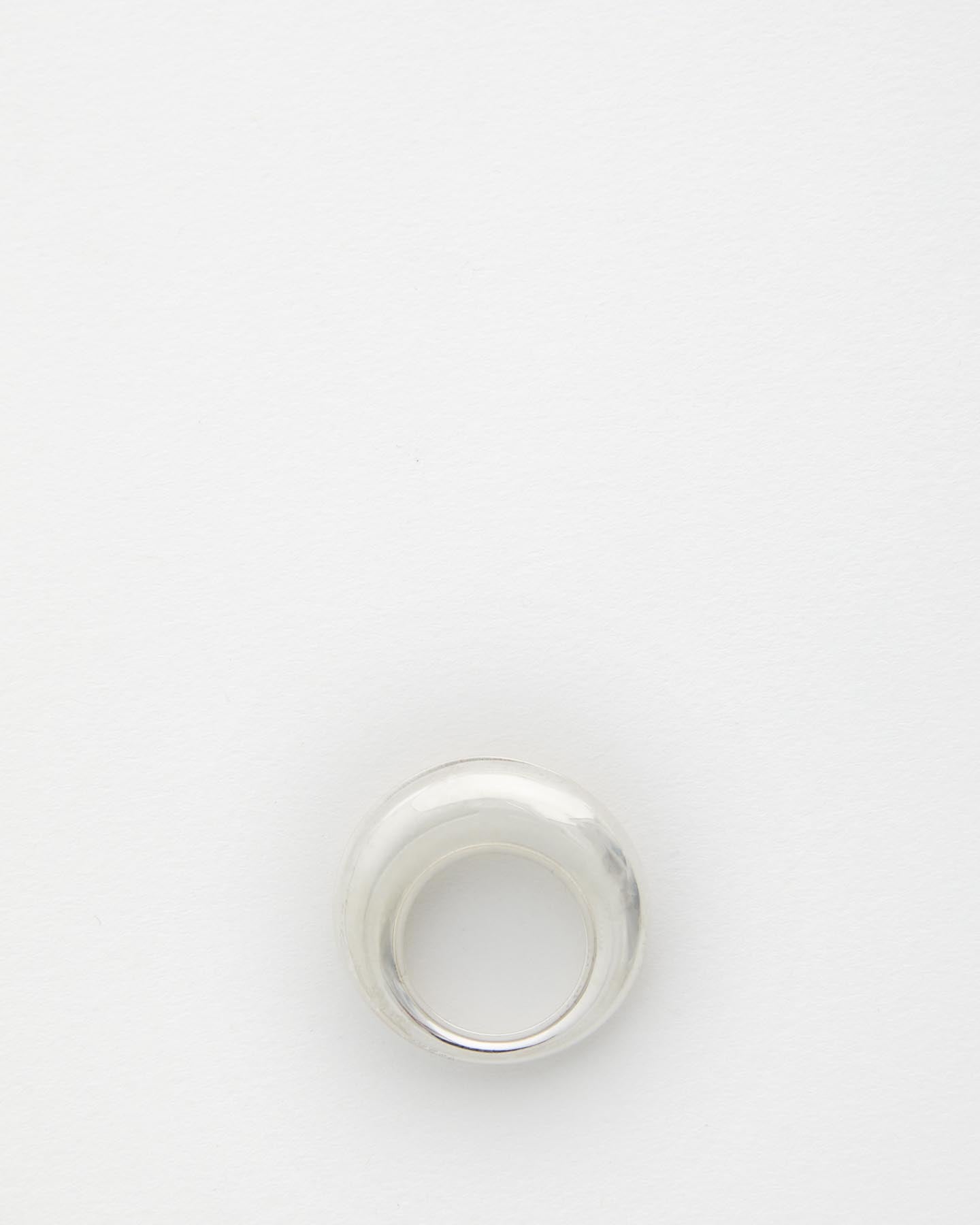 Snake Split Ring Thick Polished Sterling Silver