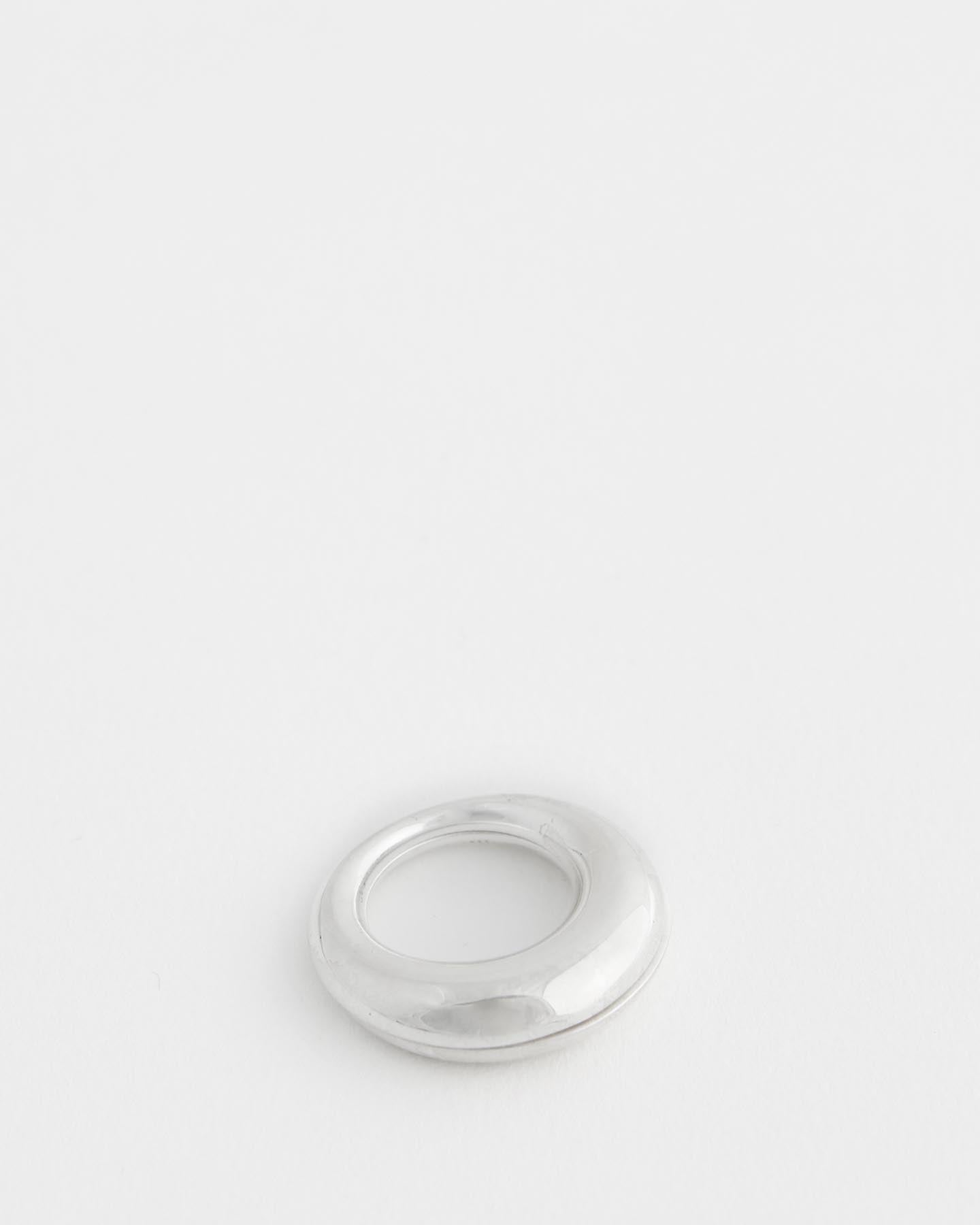 Snake Split Ring Thick Polished Sterling Silver
