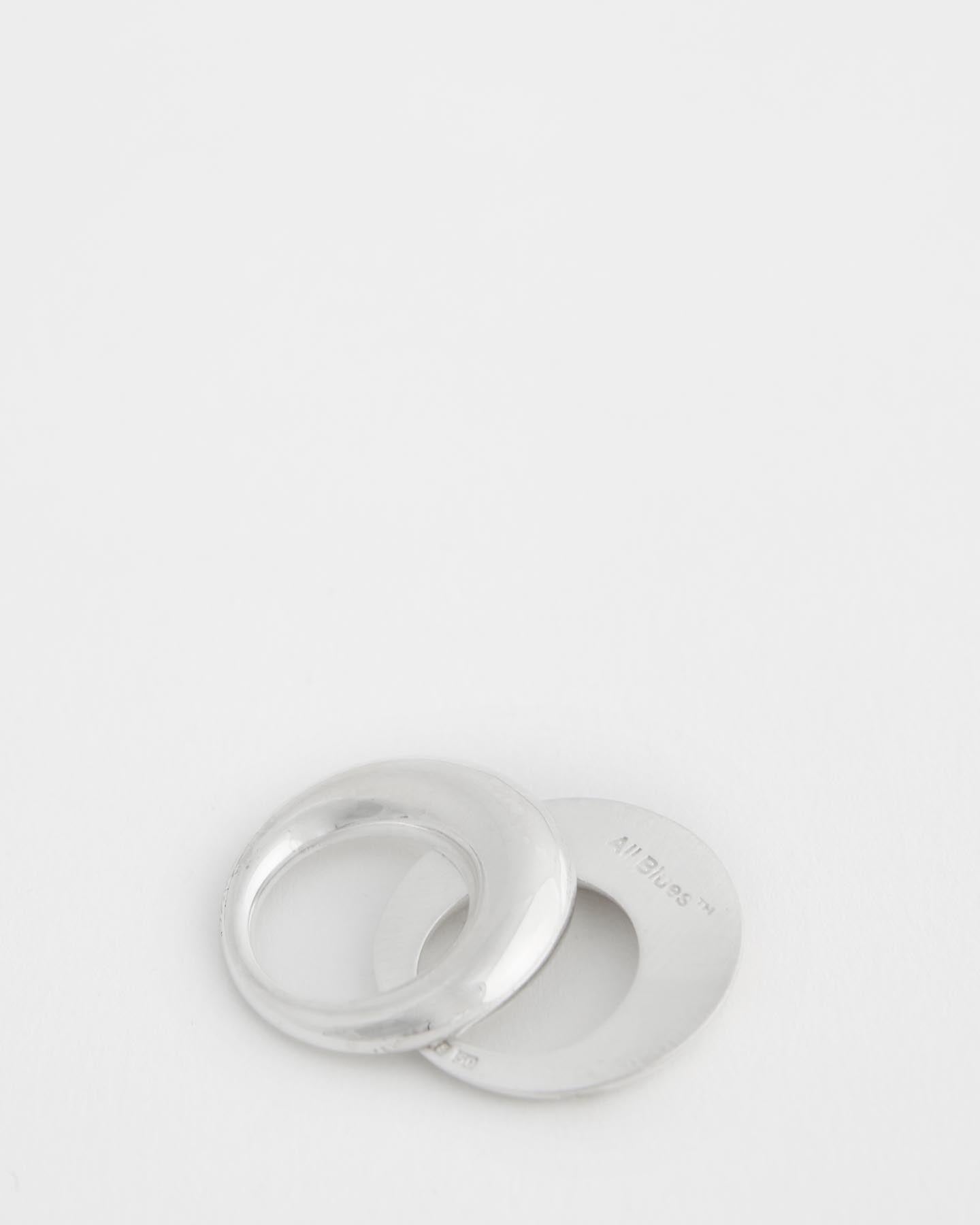 Snake Split Ring Thick Polished Sterling Silver
