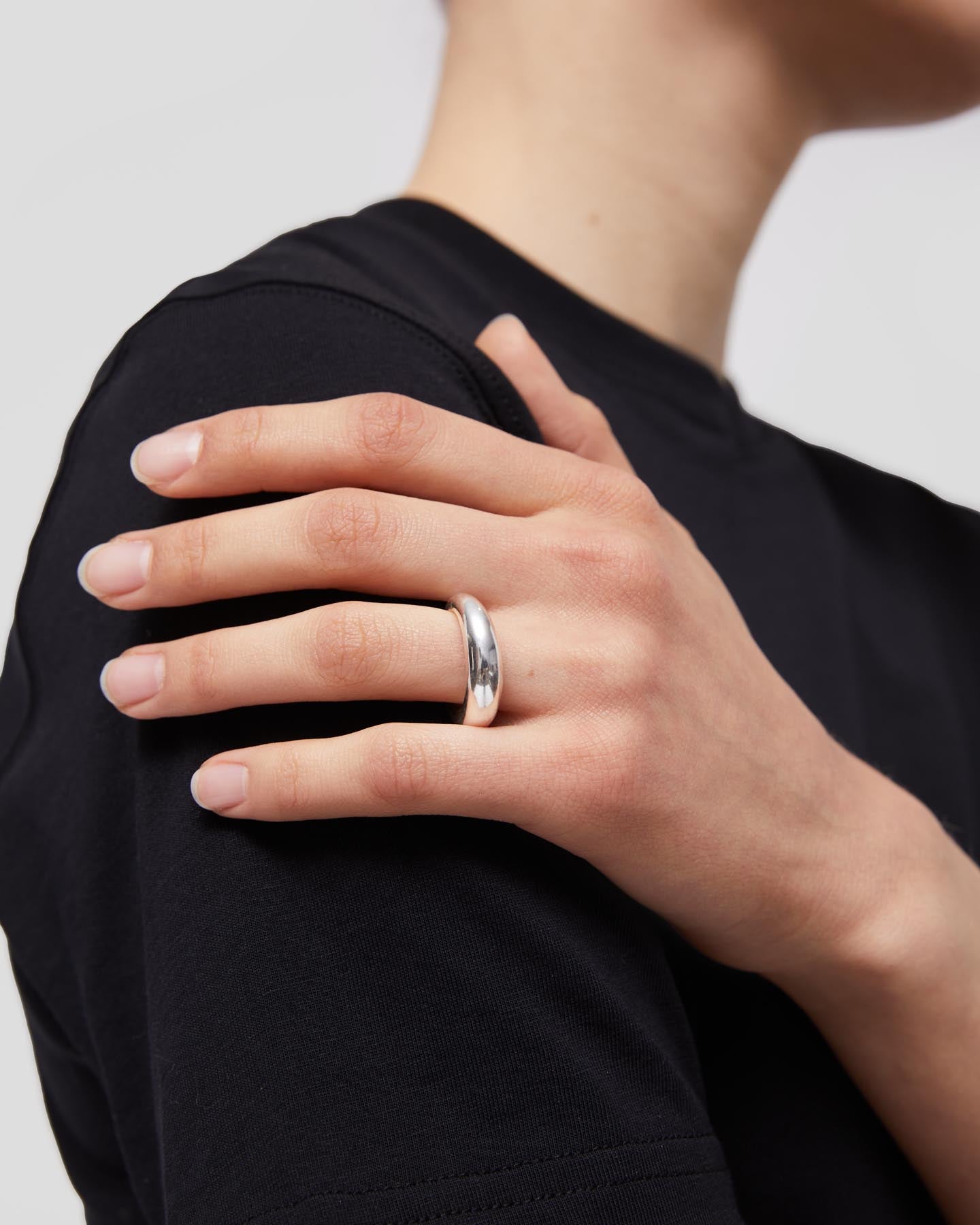 Snake Ring Thick Polished Silver - WANT Les Essentiels