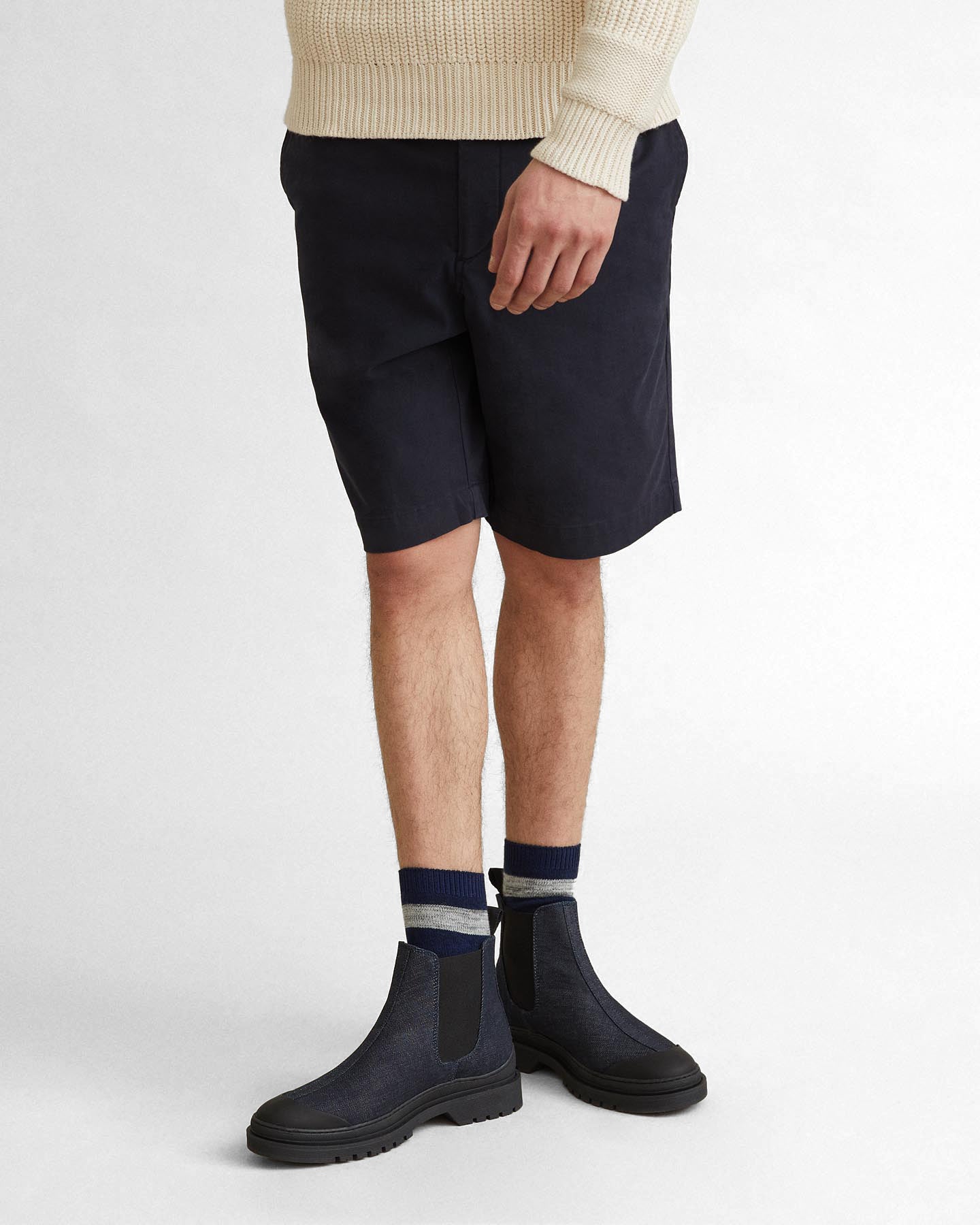 Botte Wellington en denim pour homme