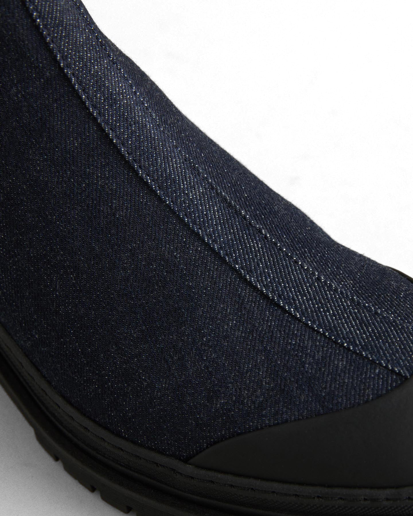Botte Wellington en denim pour homme