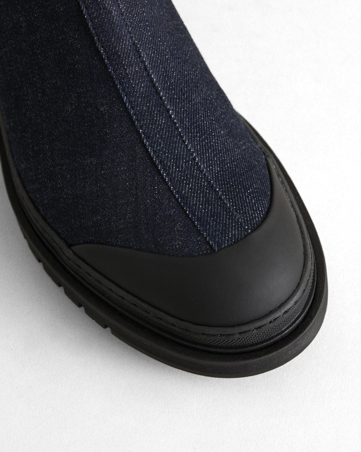 Botte Wellington en denim pour homme