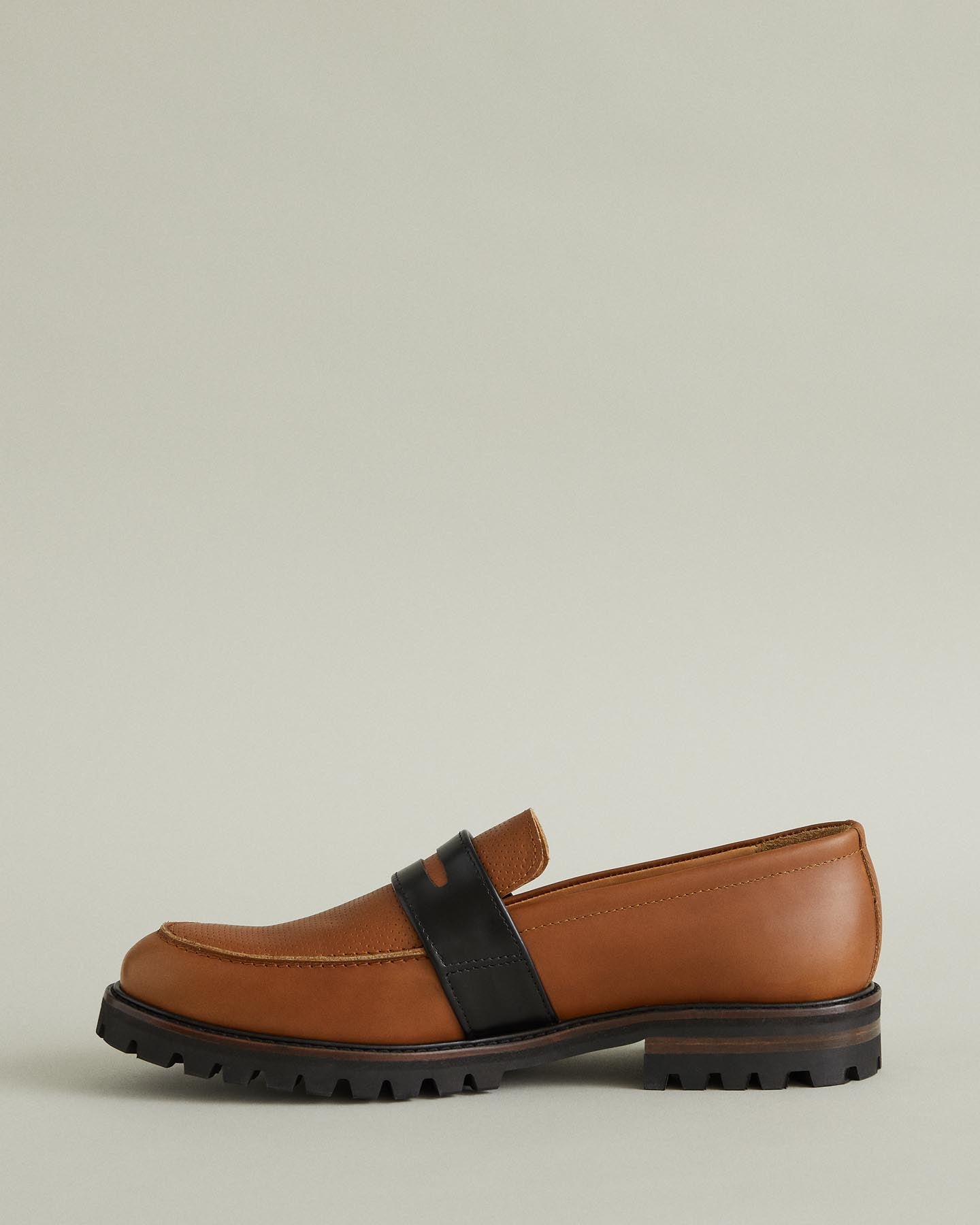 Marcos Leather Lug-Sole Loafer