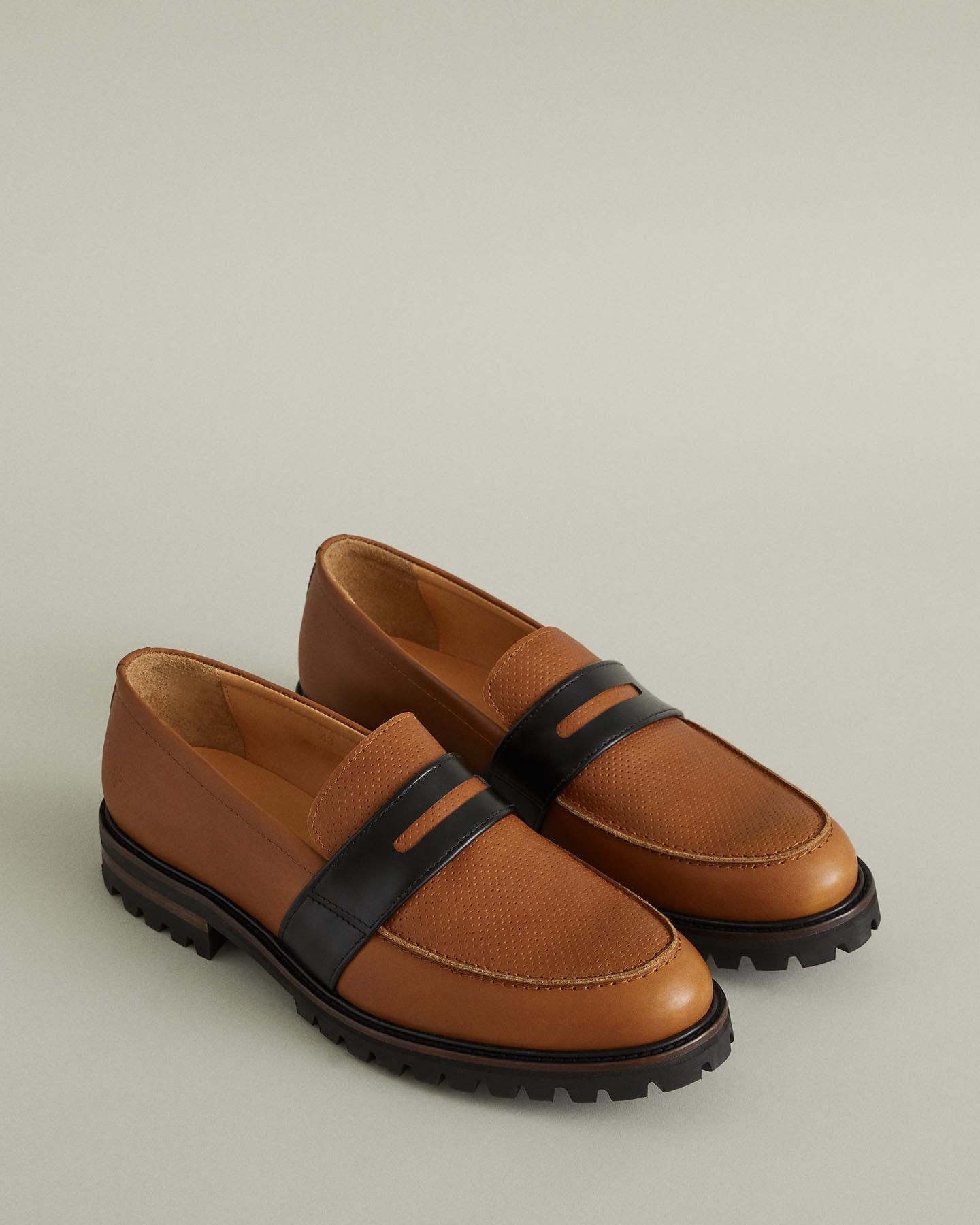 Marcos Leather Lug-Sole Loafer