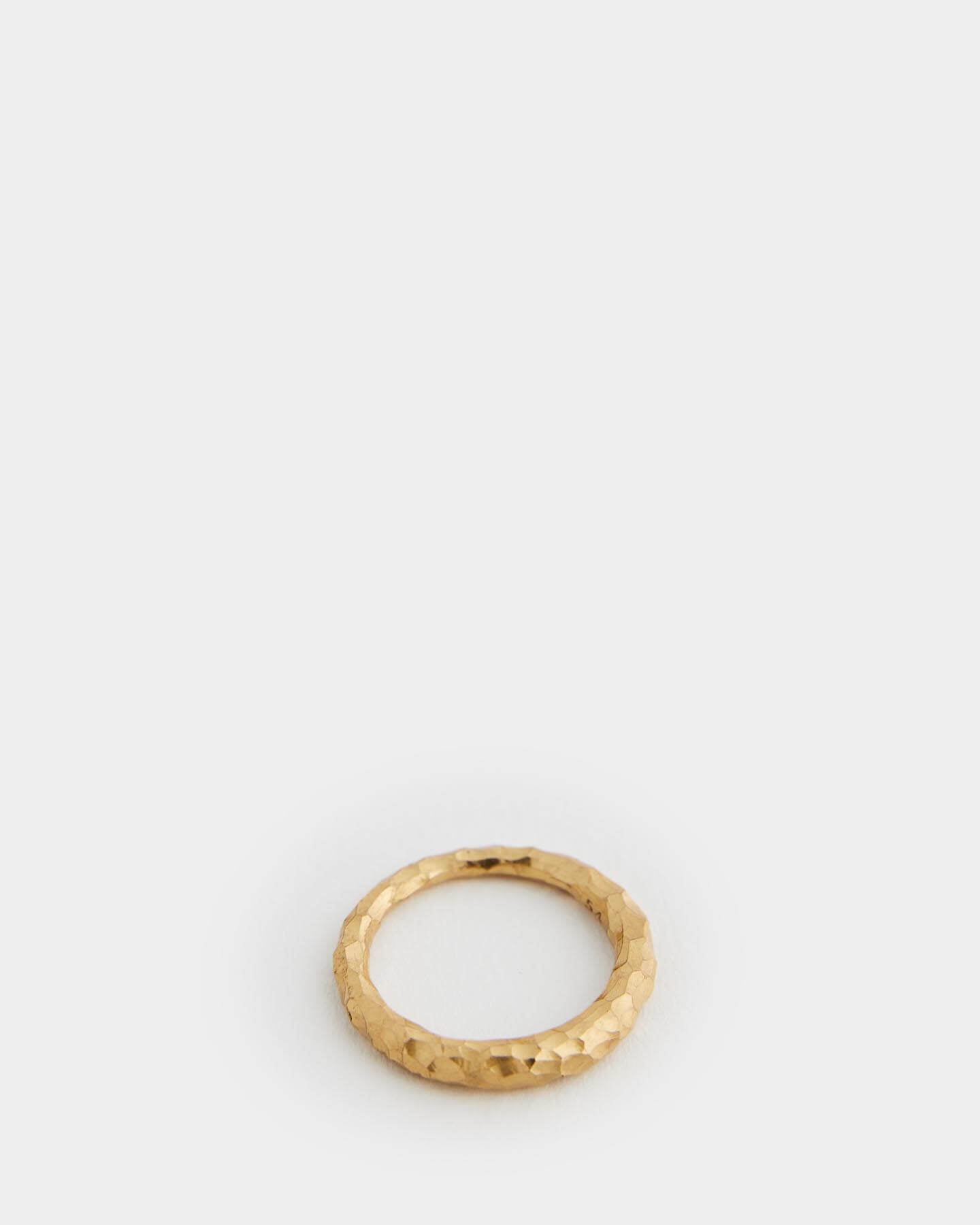 Snake Ring Thin Carved Gold